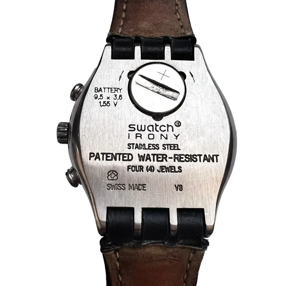 Vintage Men's Swatch Irony‎ Chronograph Watch 4 Jewels V8 Swiss Made Patented WR